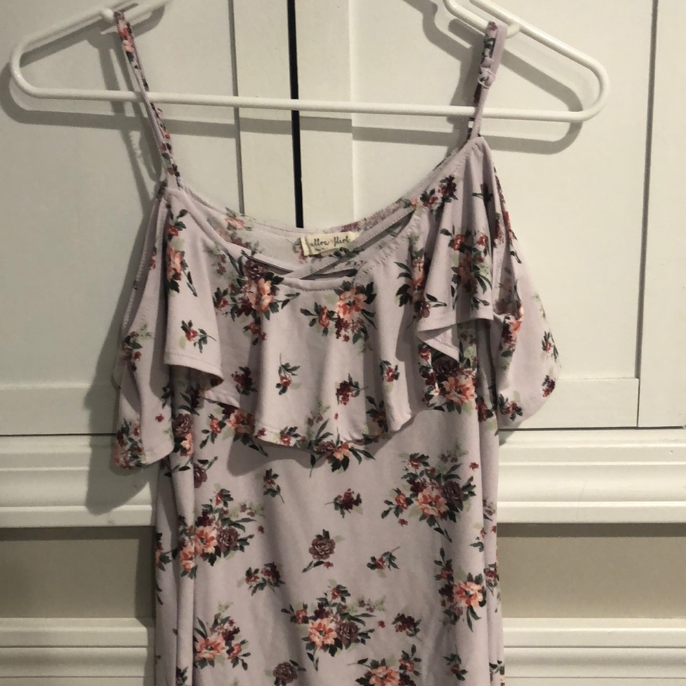 Juniors off the shoulder tank top